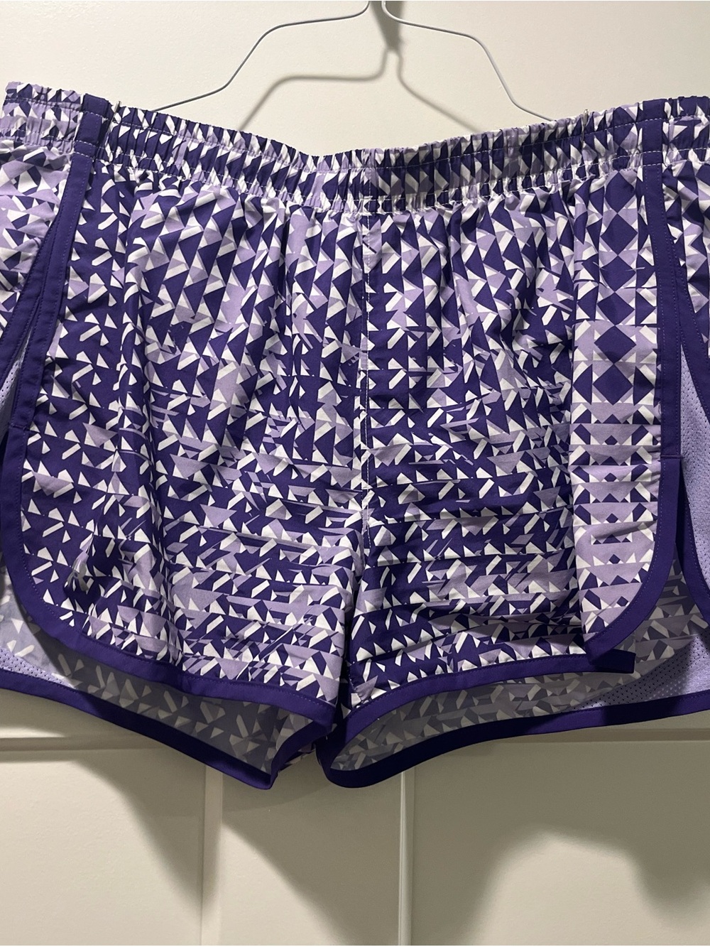 Under Armour Purple Geometric Running Shorts